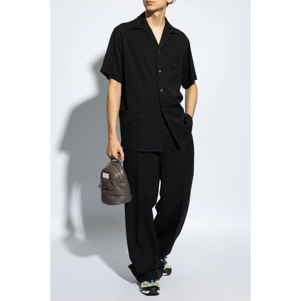 Maison Margiela Overhemd met contrasterende stiksels Black Heren