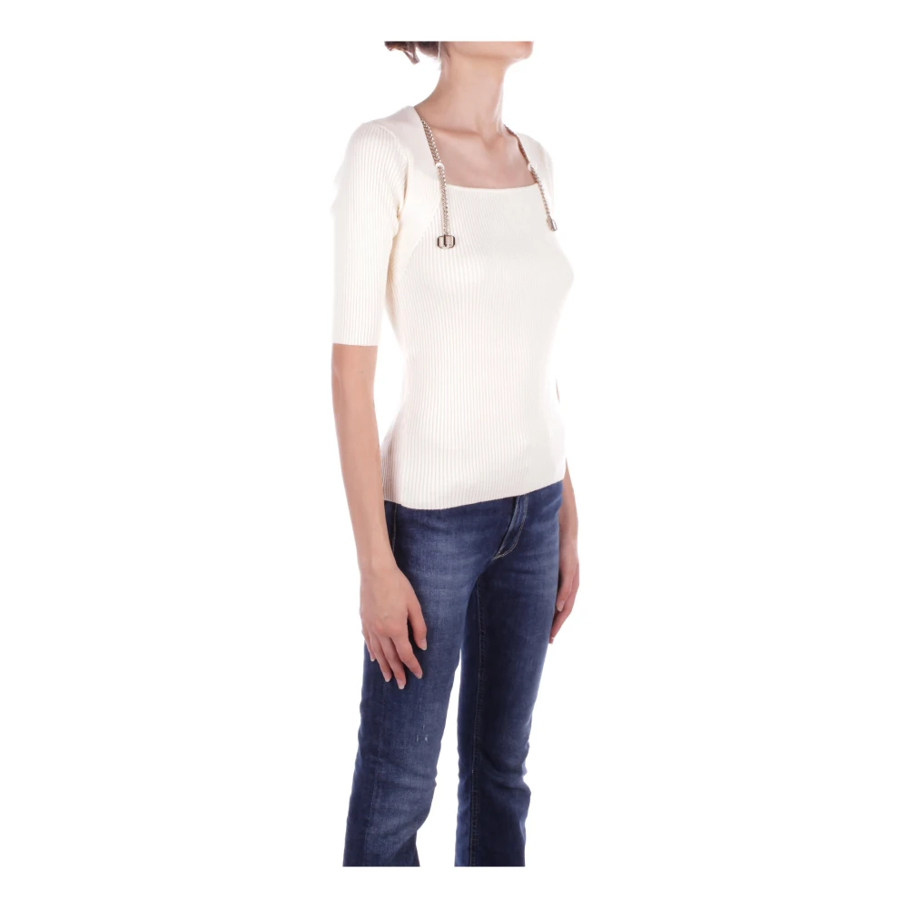 Liu Jo Witte Sweater met Cut-Out Detail White Dames