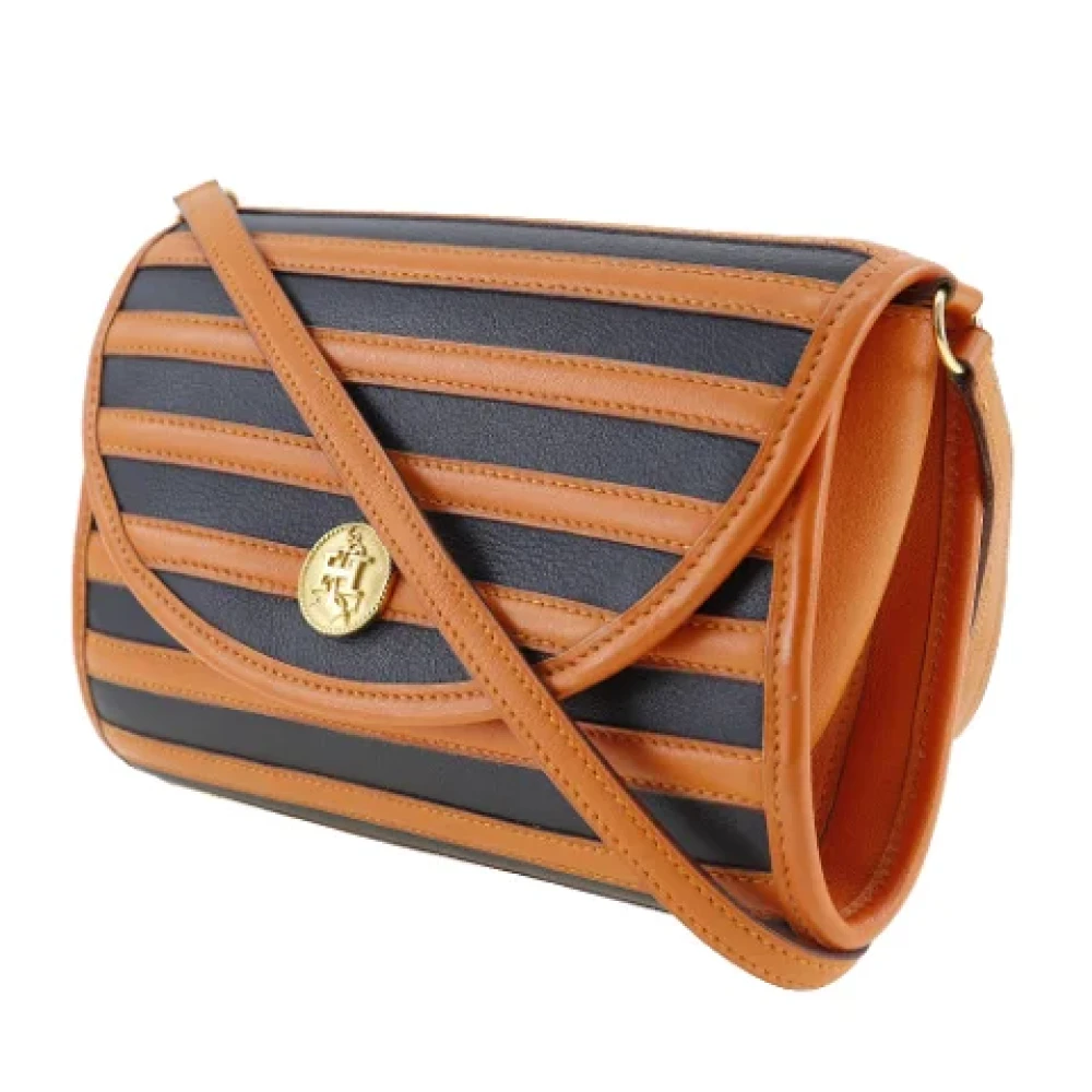 Hermès Vintage Pre-owned Leather shoulder-bags Orange Dames