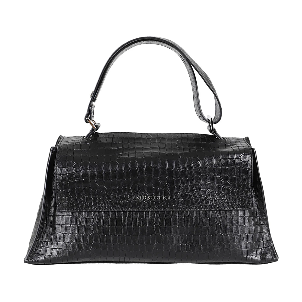 Orciani Leren Tas Black Dames