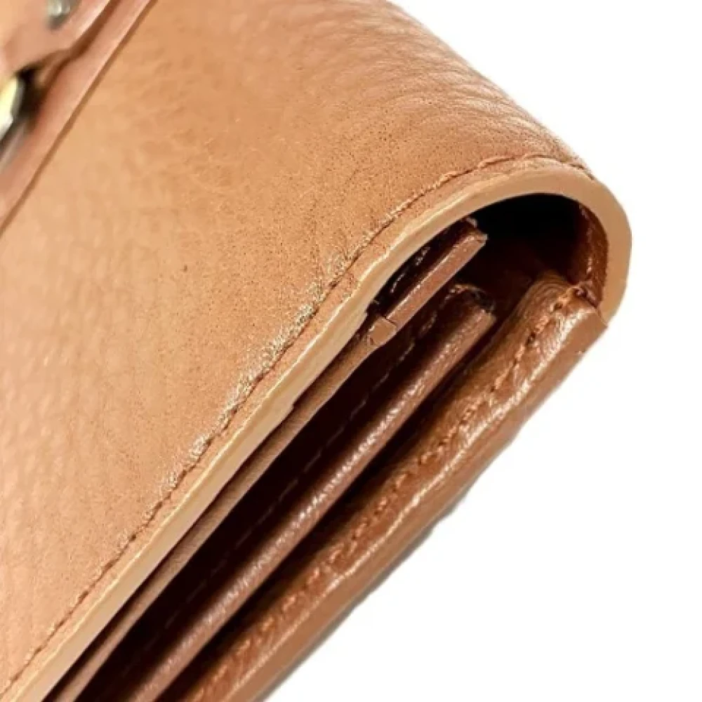 Chloé Pre-owned Leather wallets Brown Dames