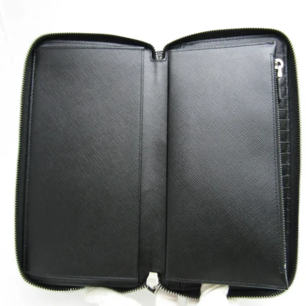 Prada Vintage Pre-owned Leather wallets Black Dames