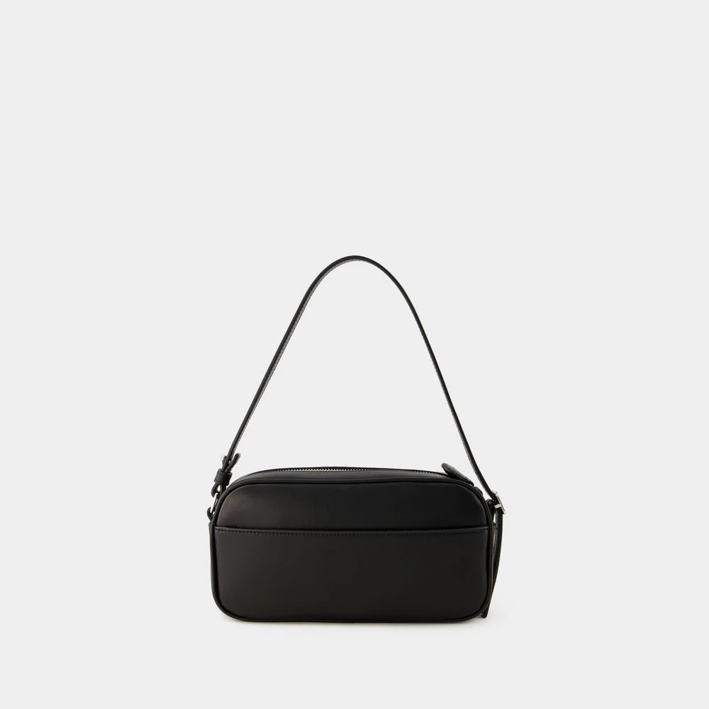 Courrèges Zwarte Leren Baguette Tas Black Dames