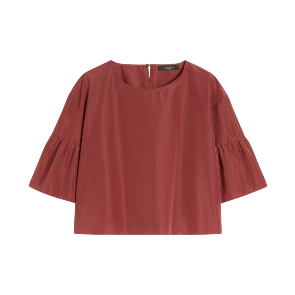 Weekend Max Mara Femme Rouge Blouses Et Chemises, Taille: 38 Fr Crop Blouse