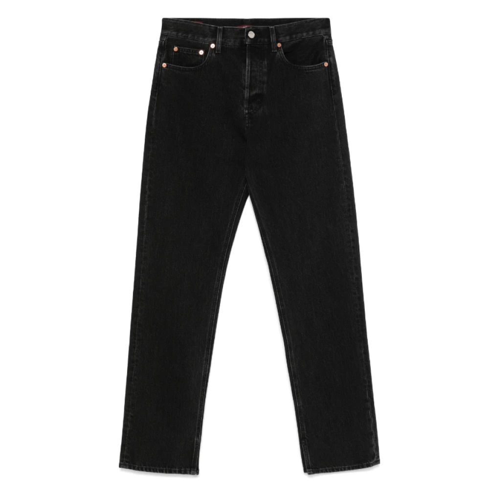 Gucci Straight-Leg Denim Jeans Gray Dames