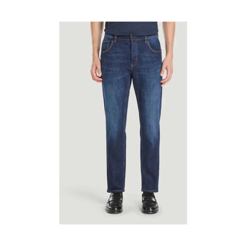 PT Torino Stretch denim jeans met taps toelopende pasvorm Blue Heren