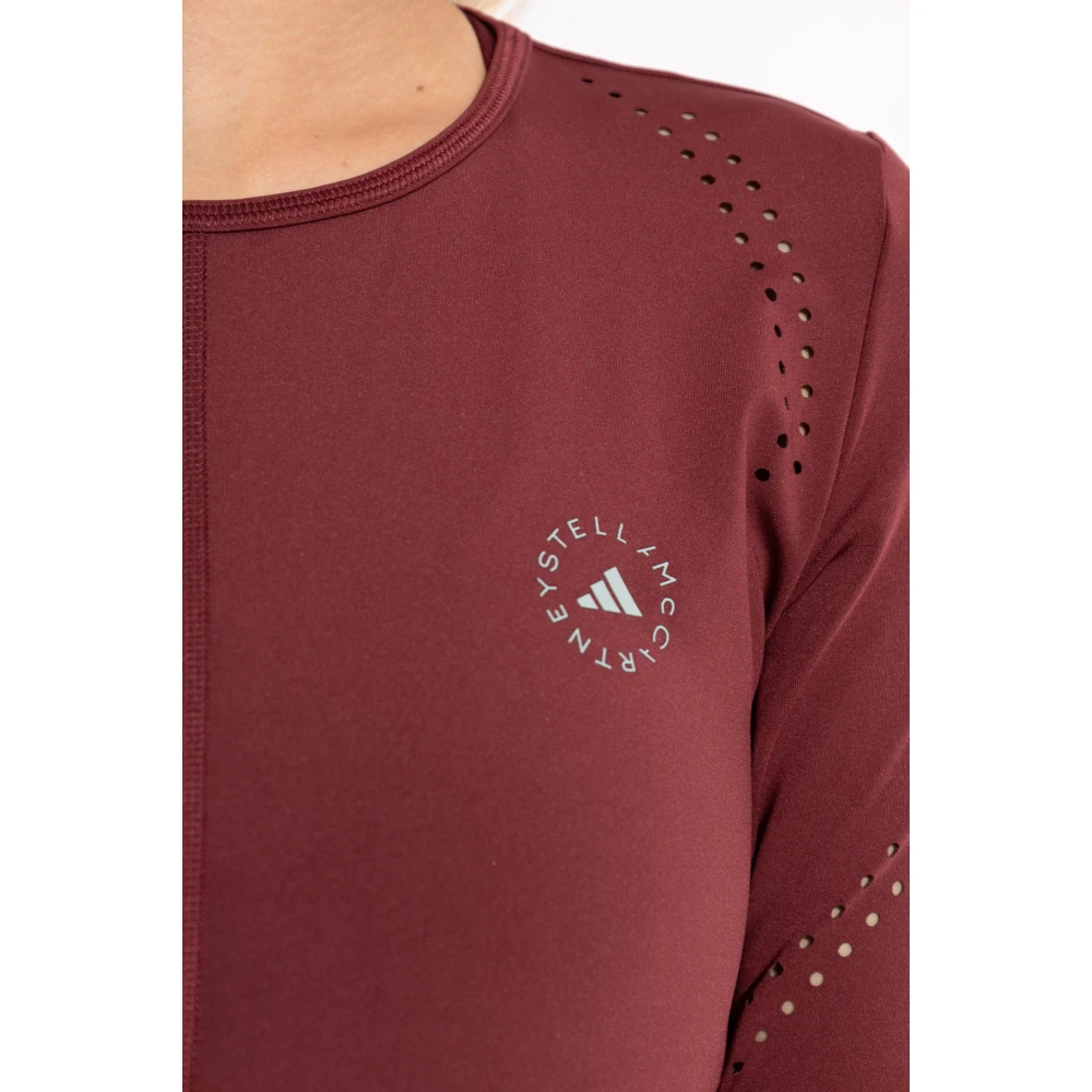 adidas by stella mccartney Training Top met Logo Red Dames