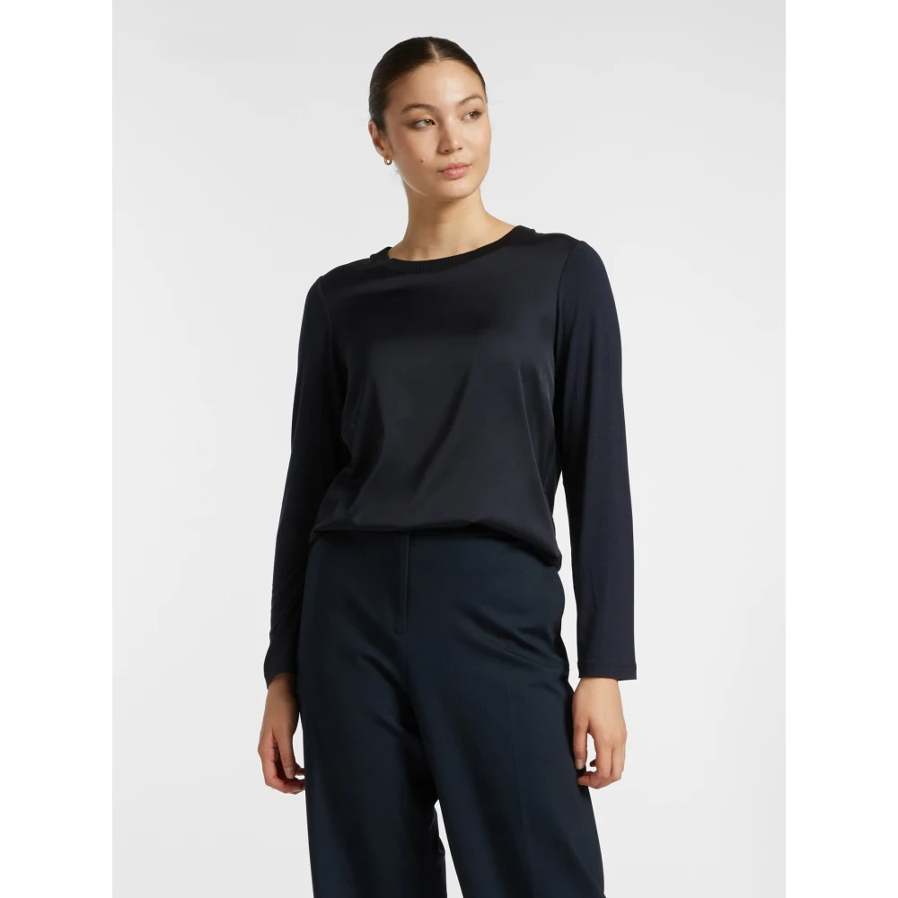Elena Mirò Viscose T-shirt Blue Dames