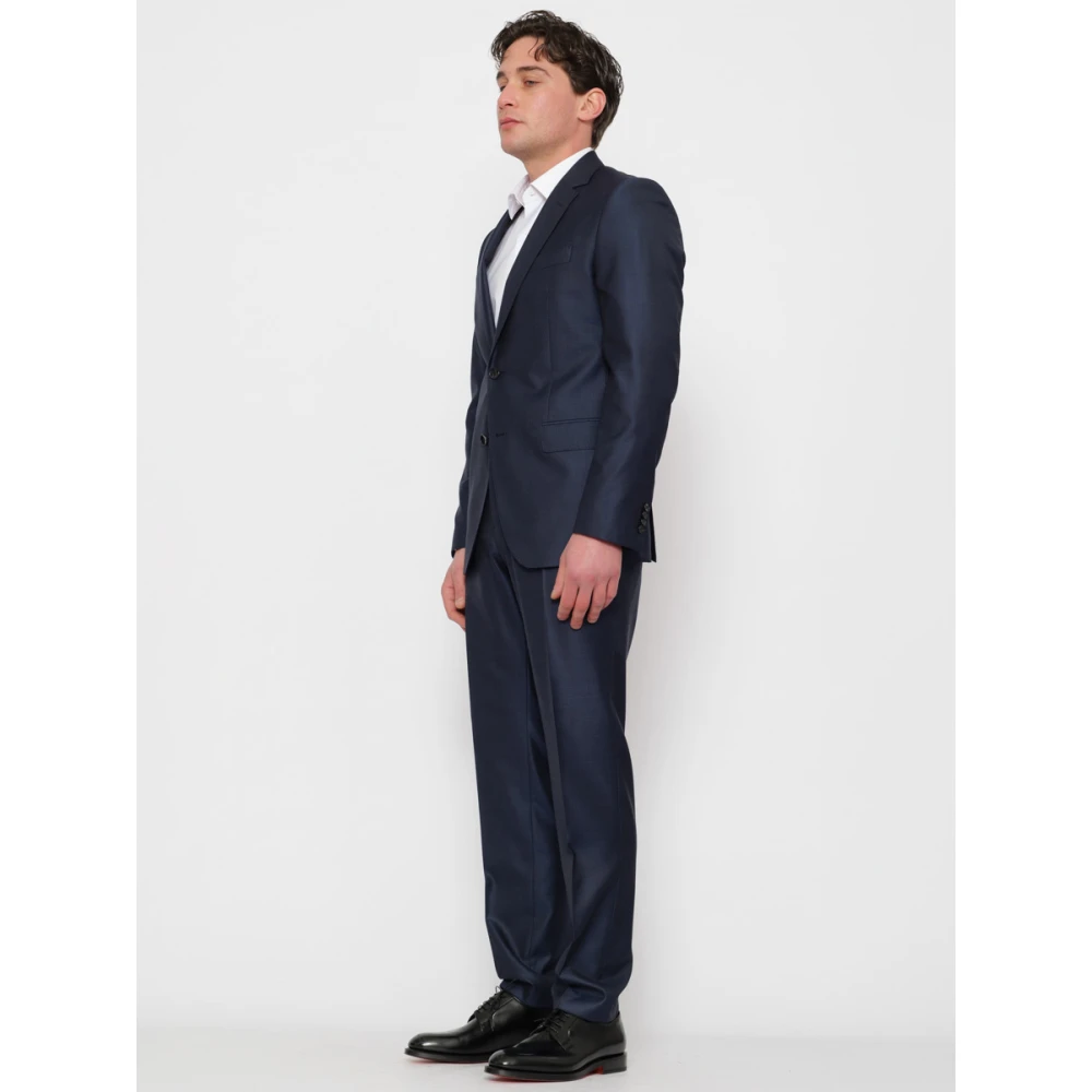 Hugo Boss Blauwe Wollen Jurk Blue Heren