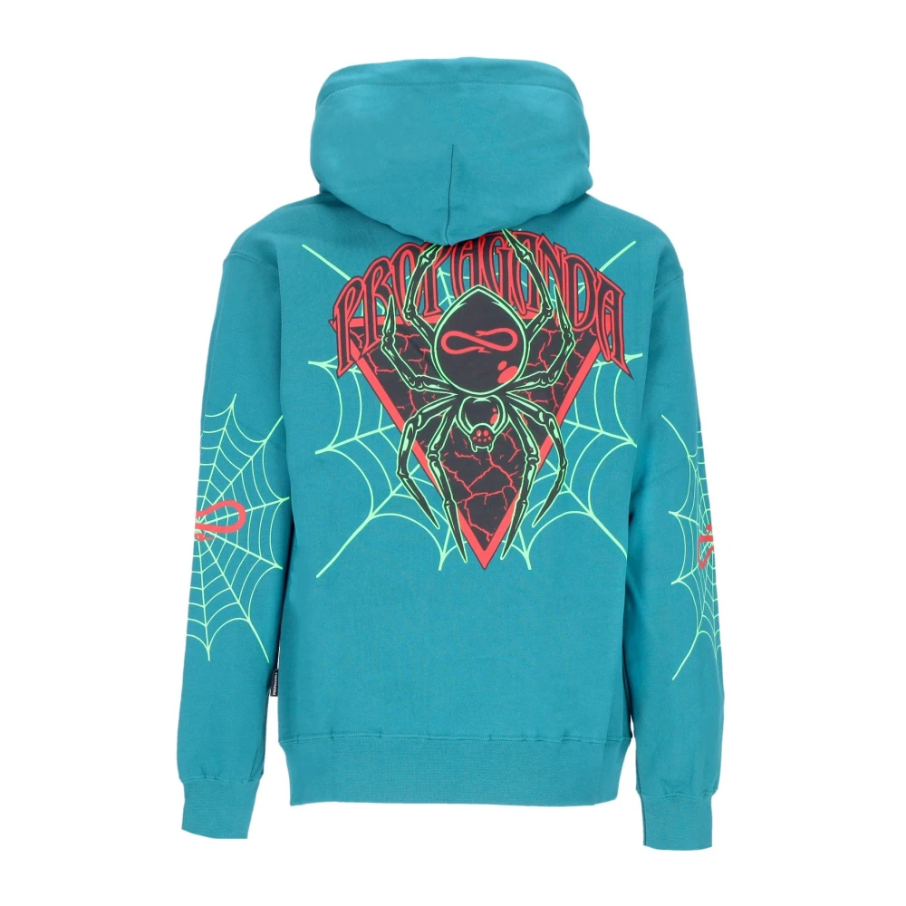 Propaganda Triangle Web Hoodie Petrol Blue Heren