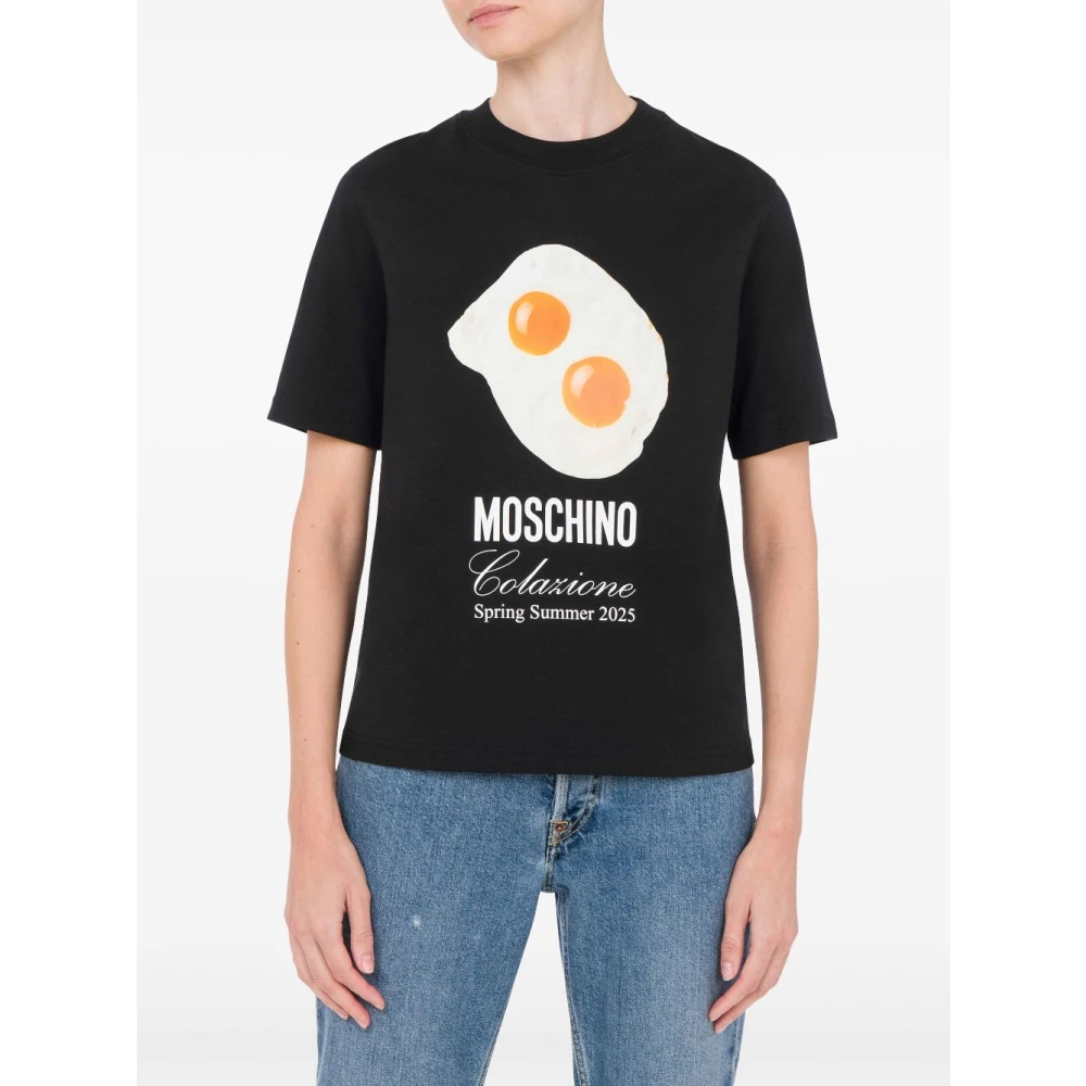Moschino Zwarte T-shirts en Polos Black Dames