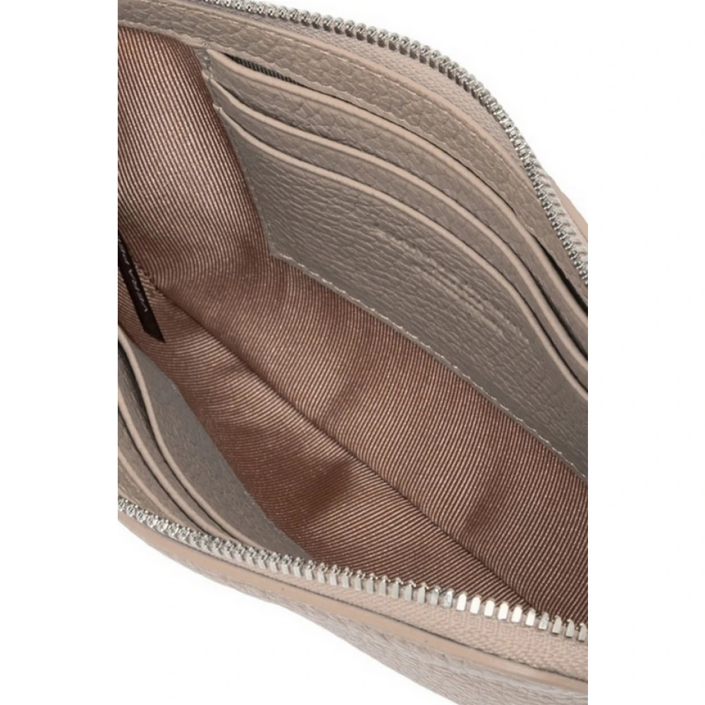 Gianni Chiarini Bruine leren portemonnee met ritssluiting Brown Dames