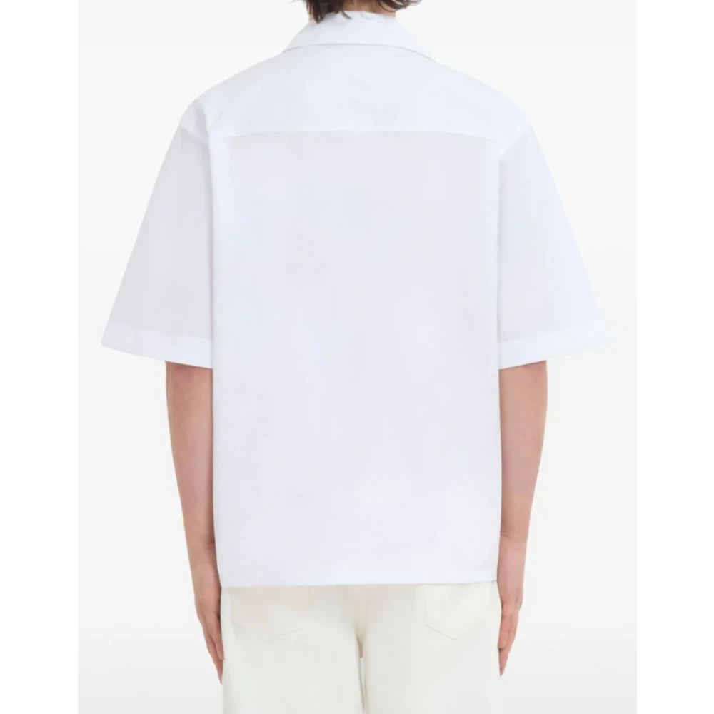Marni Bloemen Logo Wit Shirt White Heren