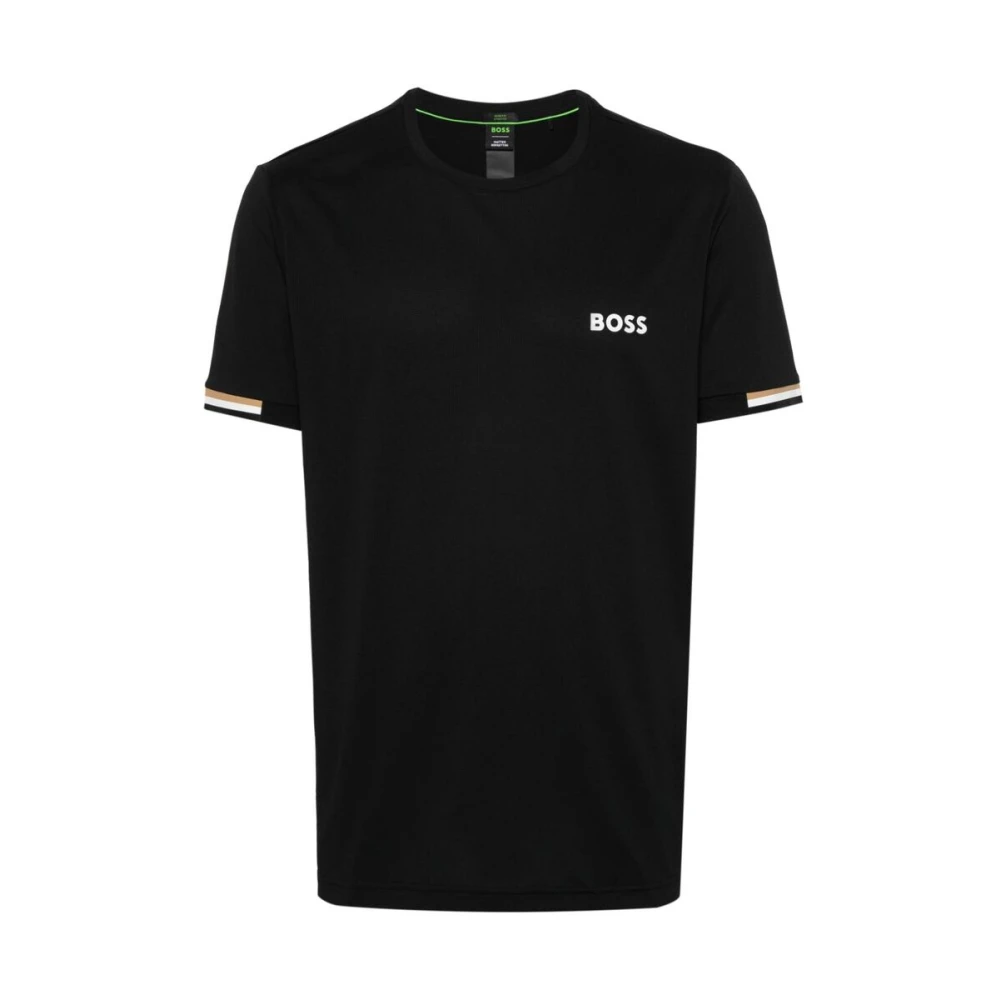 Hugo Boss Logo Print T-shirt Black Heren