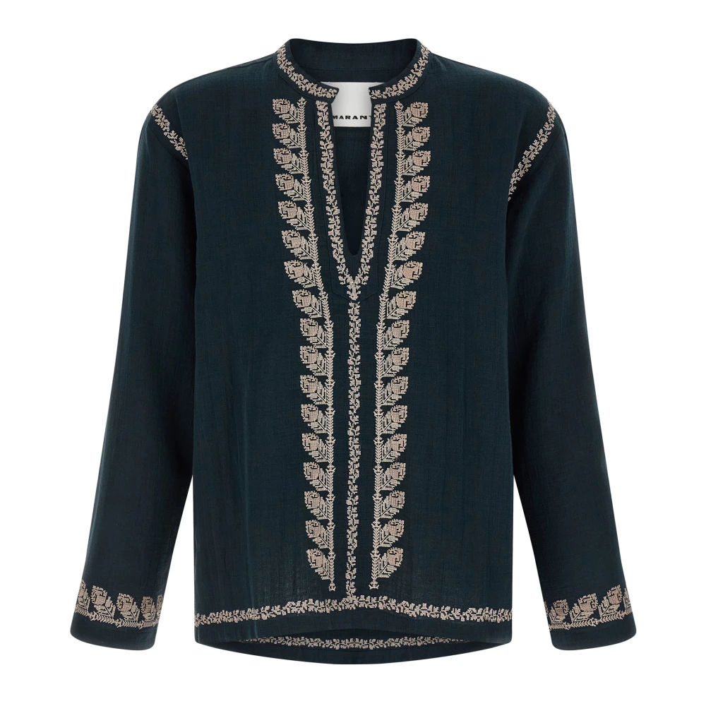 Isabel Marant Men's Blue Casual Shirts, S, Cizalie Blouse