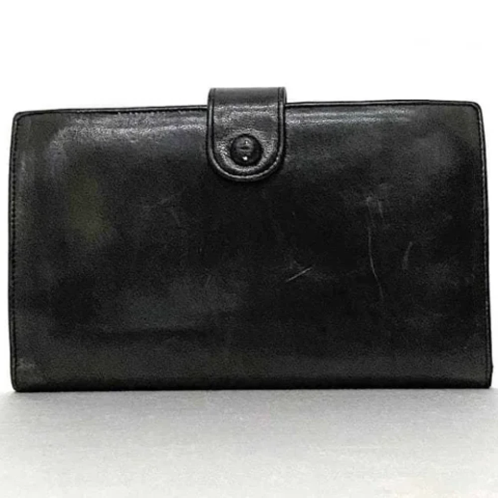 Chanel Vintage Pre-owned Leather wallets Black Dames