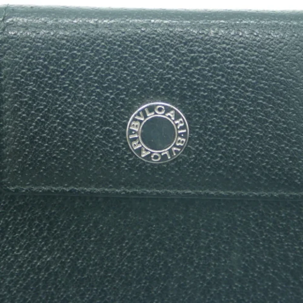 Bvlgari Vintage Pre-owned Leather wallets Green Dames