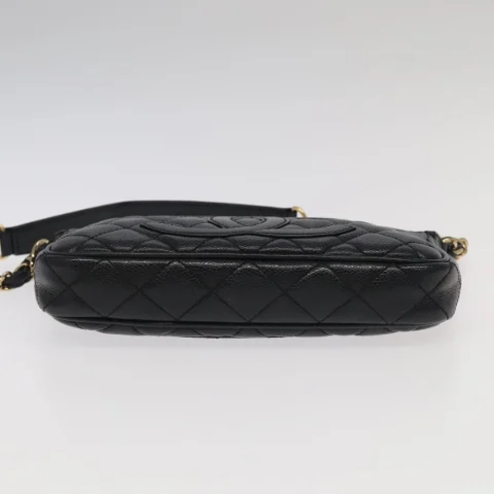Chanel Vintage Pre-owned Leather shoulder-bags Black Dames