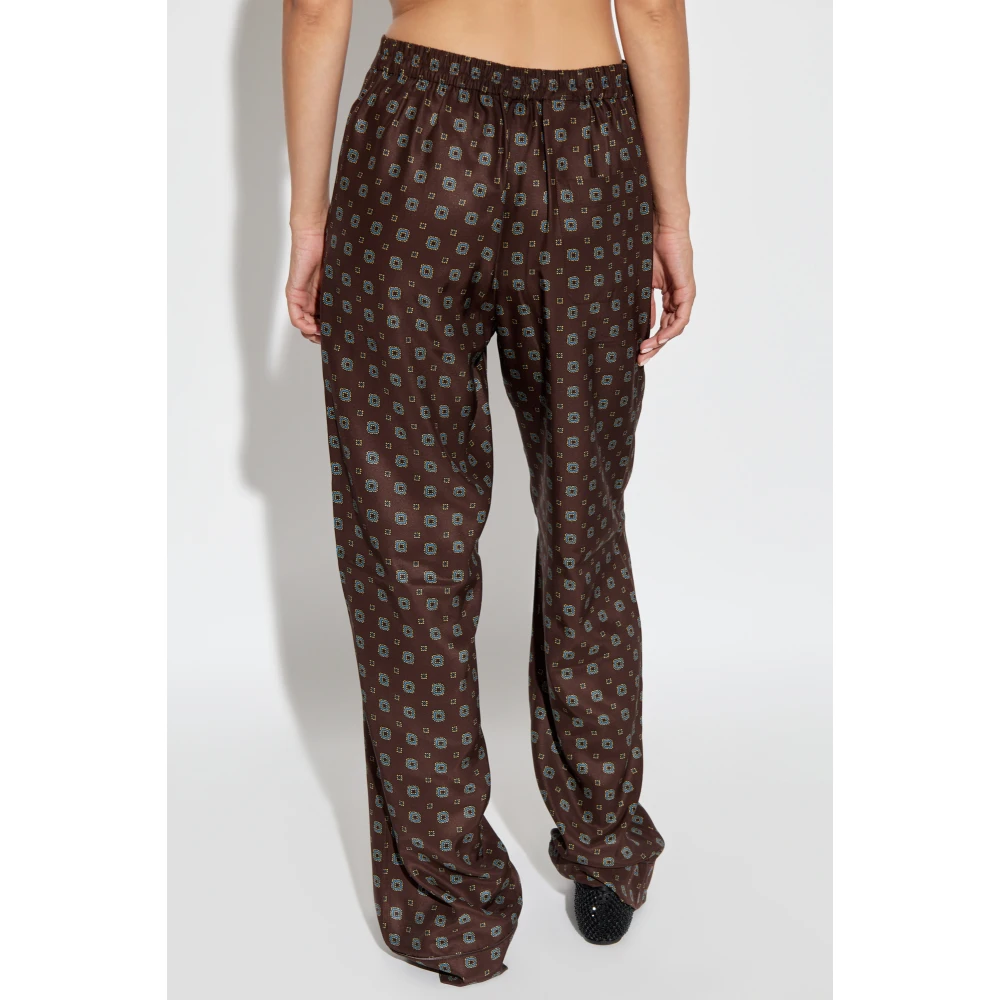 Moschino Zijden broek Brown Dames