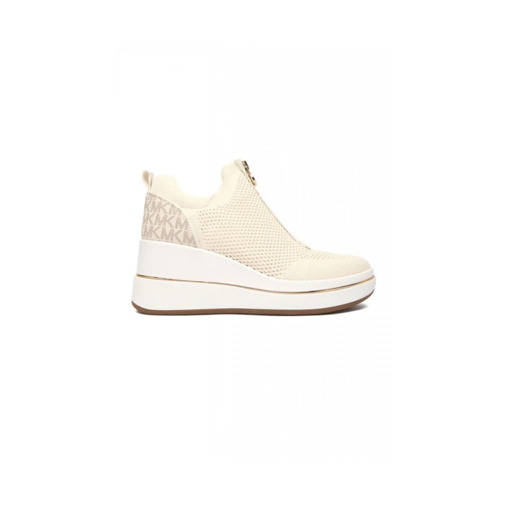 Michael Kors Emmy Wedge Zip Slip-On Dames Schoenen Beige