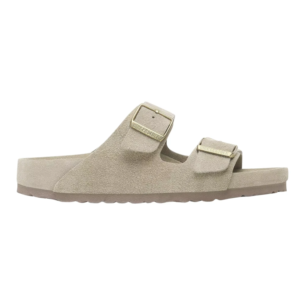 Birkenstock Men's Beige Sliders, 11 Uk, Arizona Exq Narrow Fit