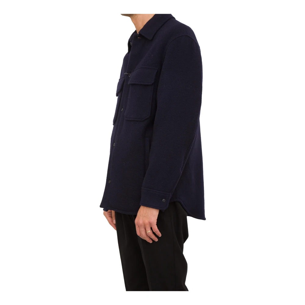 Emporio Armani Blauwe Blouson Jas Blue Heren