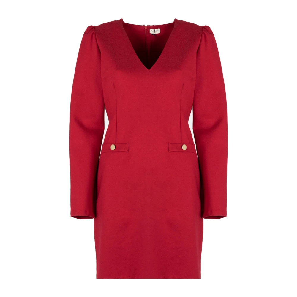 Liu Jo Sensuele V-Hals Mini Jurk Red Dames