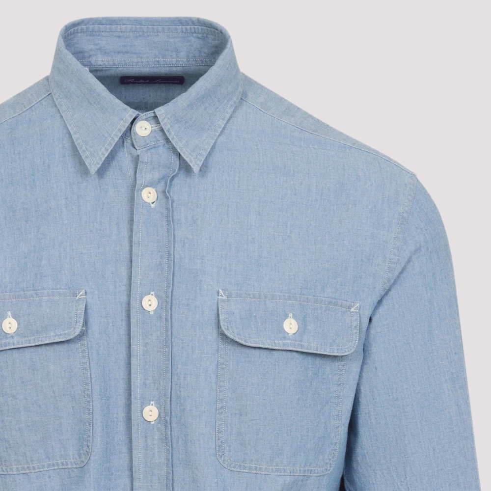 Ralph Lauren Purple Label Shirt Blue Heren