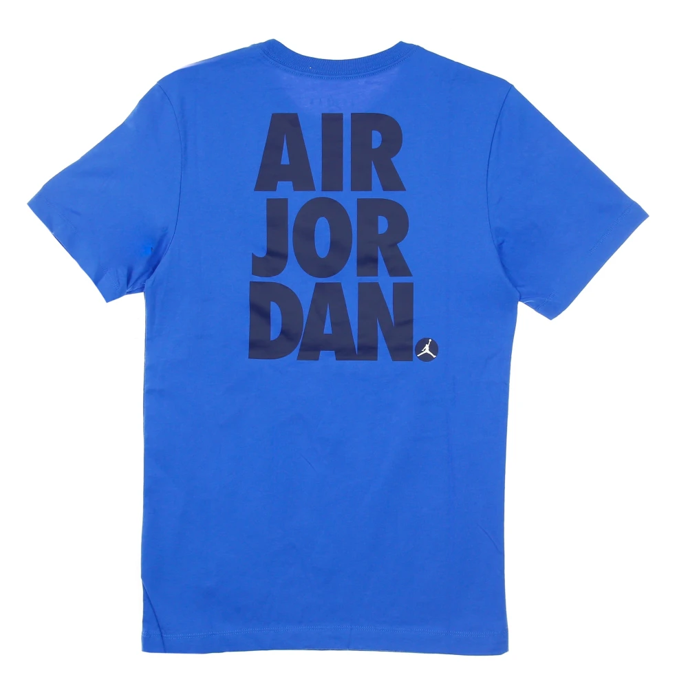 Jordan Grafische Crew Tee in Signaalblauw Zwart Blue Heren