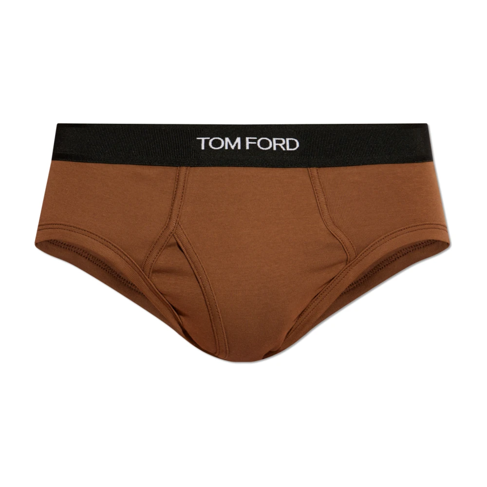 Tom Ford Slips met logo Brown Heren