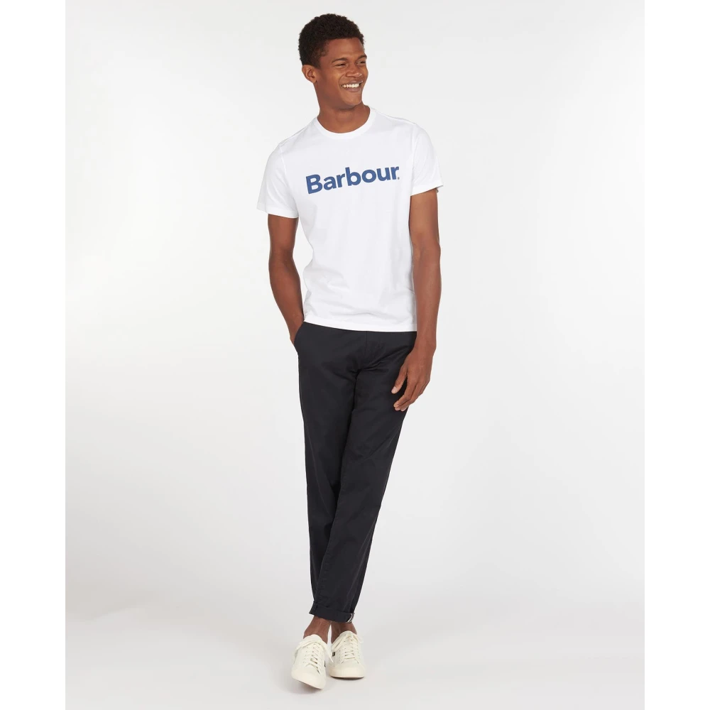 Barbour Logo T-Shirt voor Heren White Heren