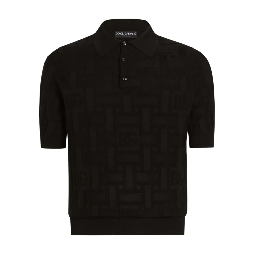 Dolce & Gabbana Men's Black Polo Shirts, Xl, Polo Shirt