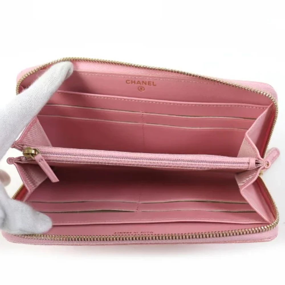 Chanel Vintage Pre-owned Leather wallets Pink Dames