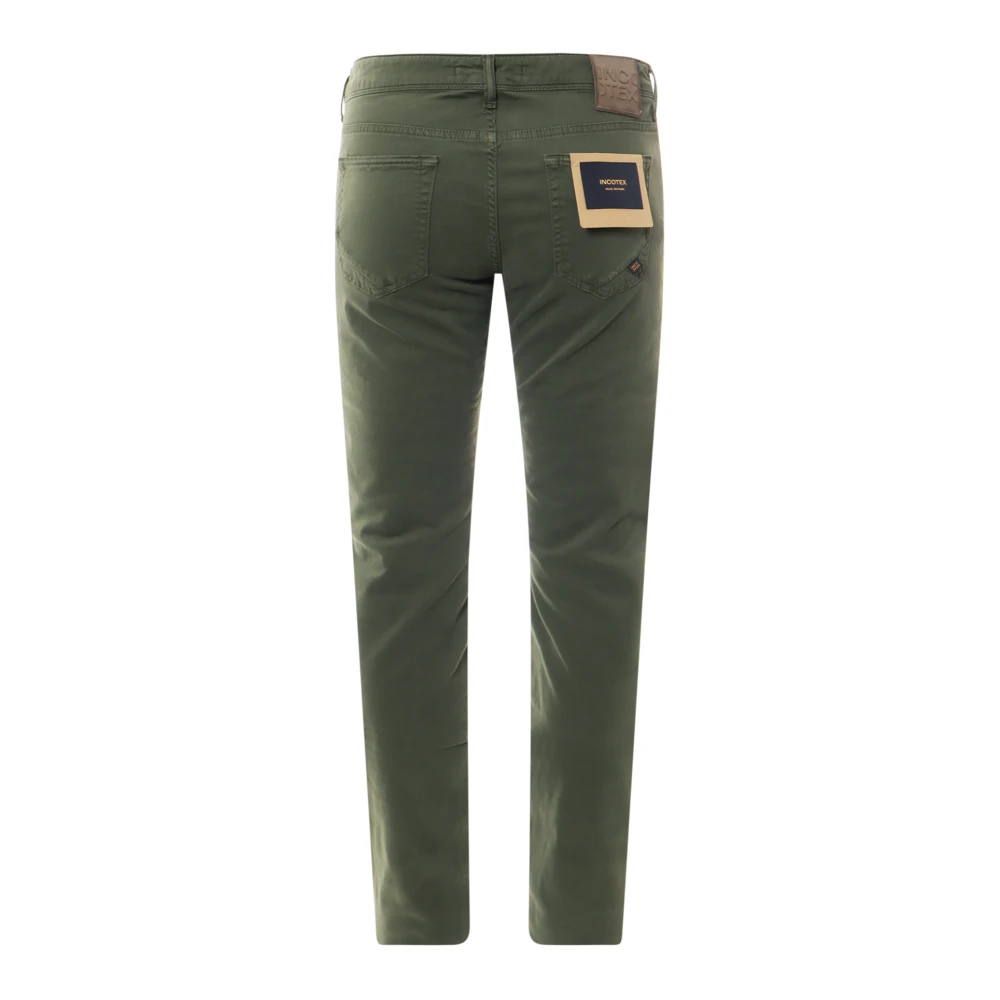 Incotex Groene Broek met Knoopsluiting Green Heren