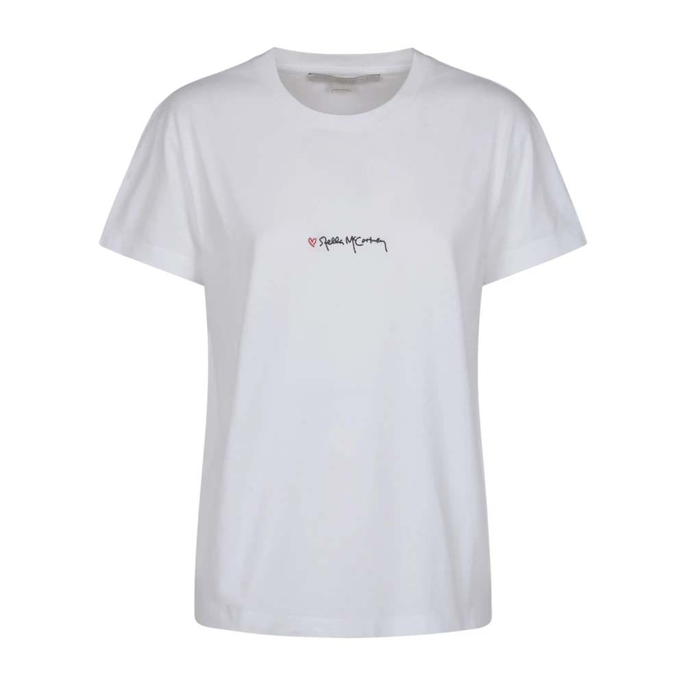 Stella Mccartney Witte Hart Creweck T-shirts en Polos White Dames