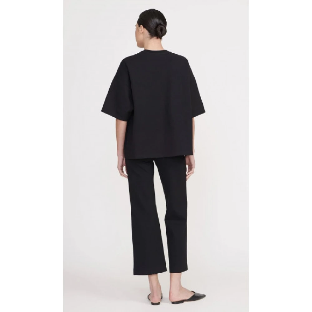 Staud Stretchy Ponte Gebreide Enkelpantalon Black Dames