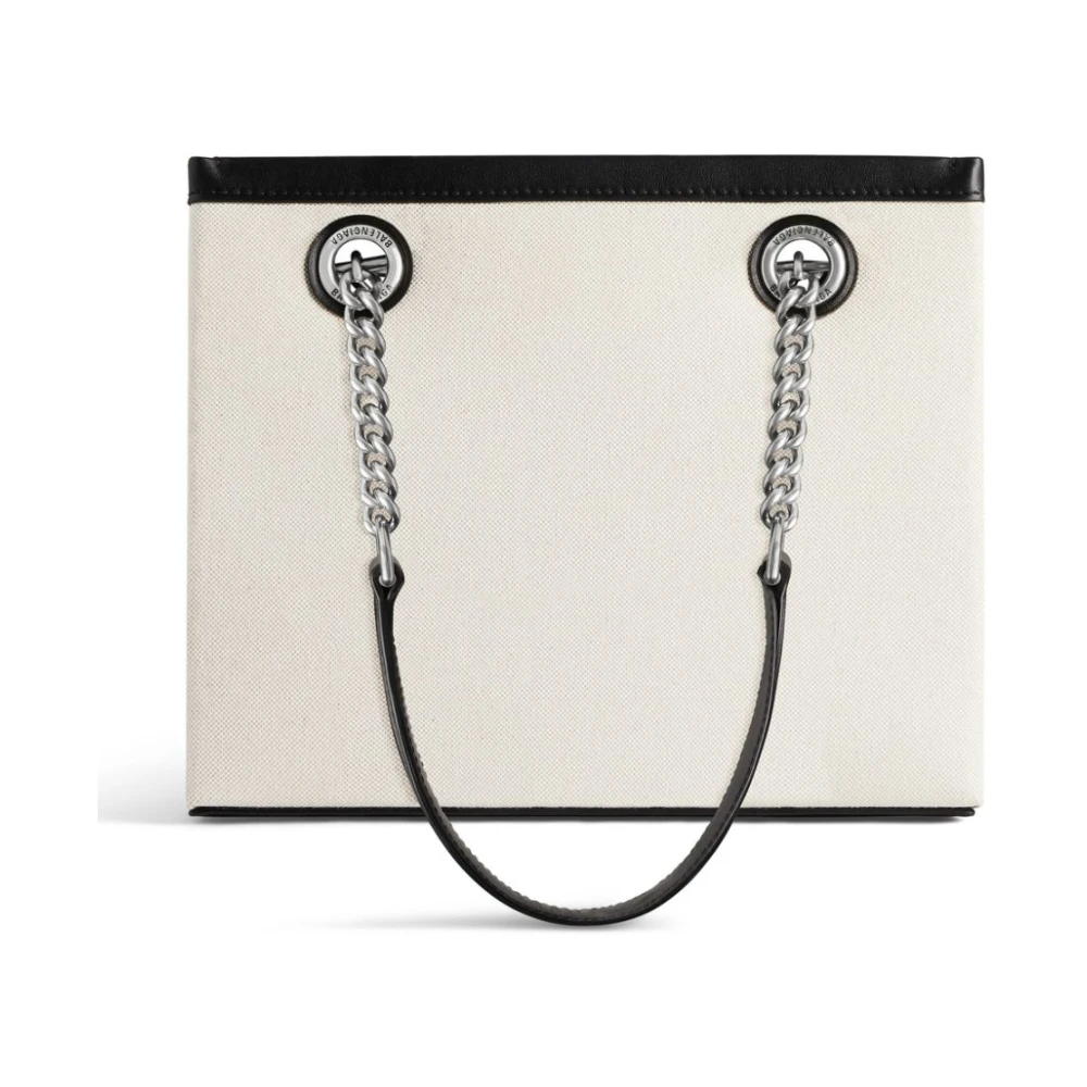 Balenciaga Duty Free Kleine Canvas Tote Tas Beige Dames