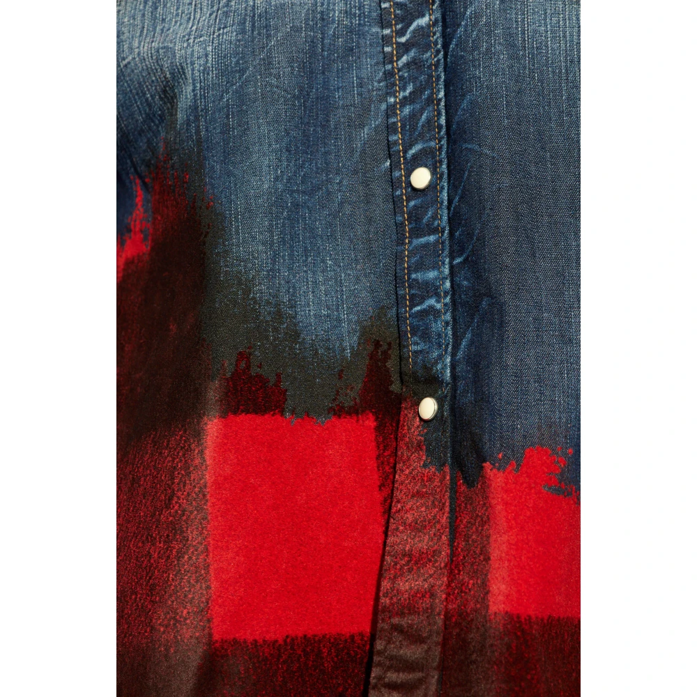 Dsquared2 Gedrukt overhemd Blue Heren