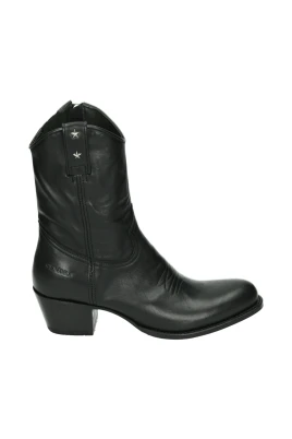 Western Dameslaars i Svart Nubuck