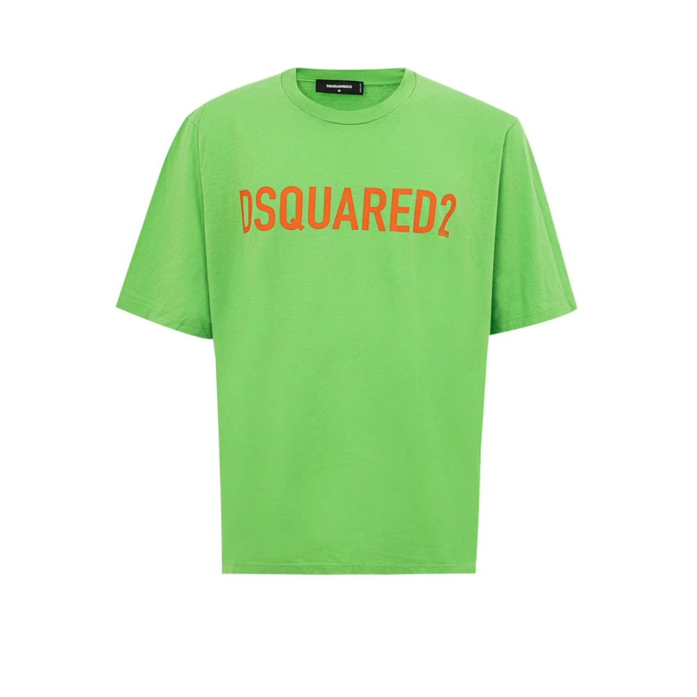 Dsquared2 Men's Green T-Shirts, M, Electric Cotton Tee