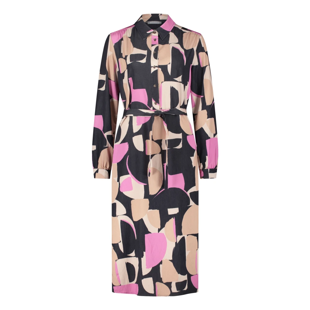Betty & Co Casual Jurk met Kraag Multicolor Dames