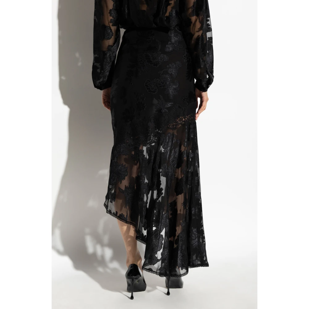 ETRO Rok met kanten rand Black Dames