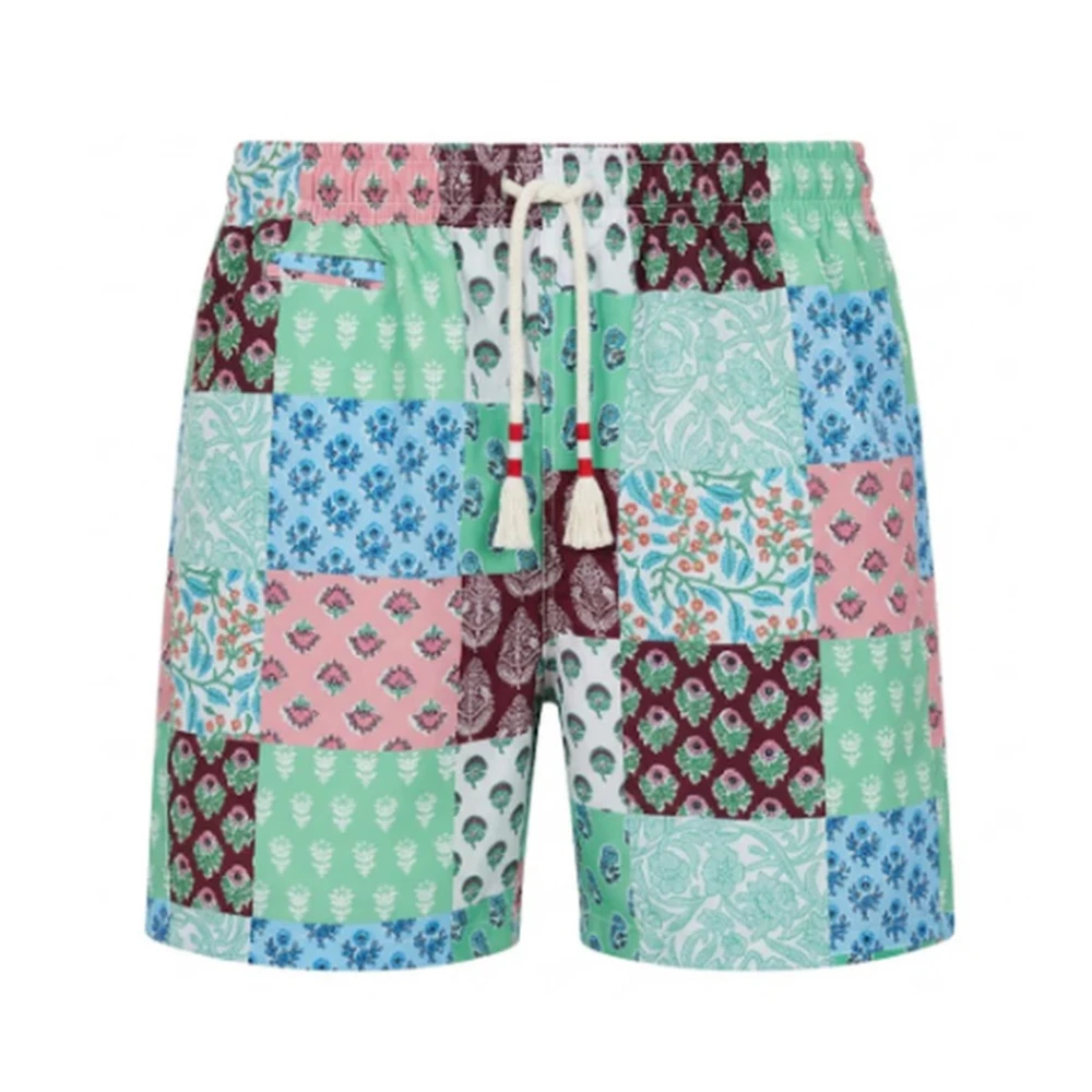 Mc2 Saint Barth Men's Multicolor Beachwear, 2XL, Caprese Swim Shorts