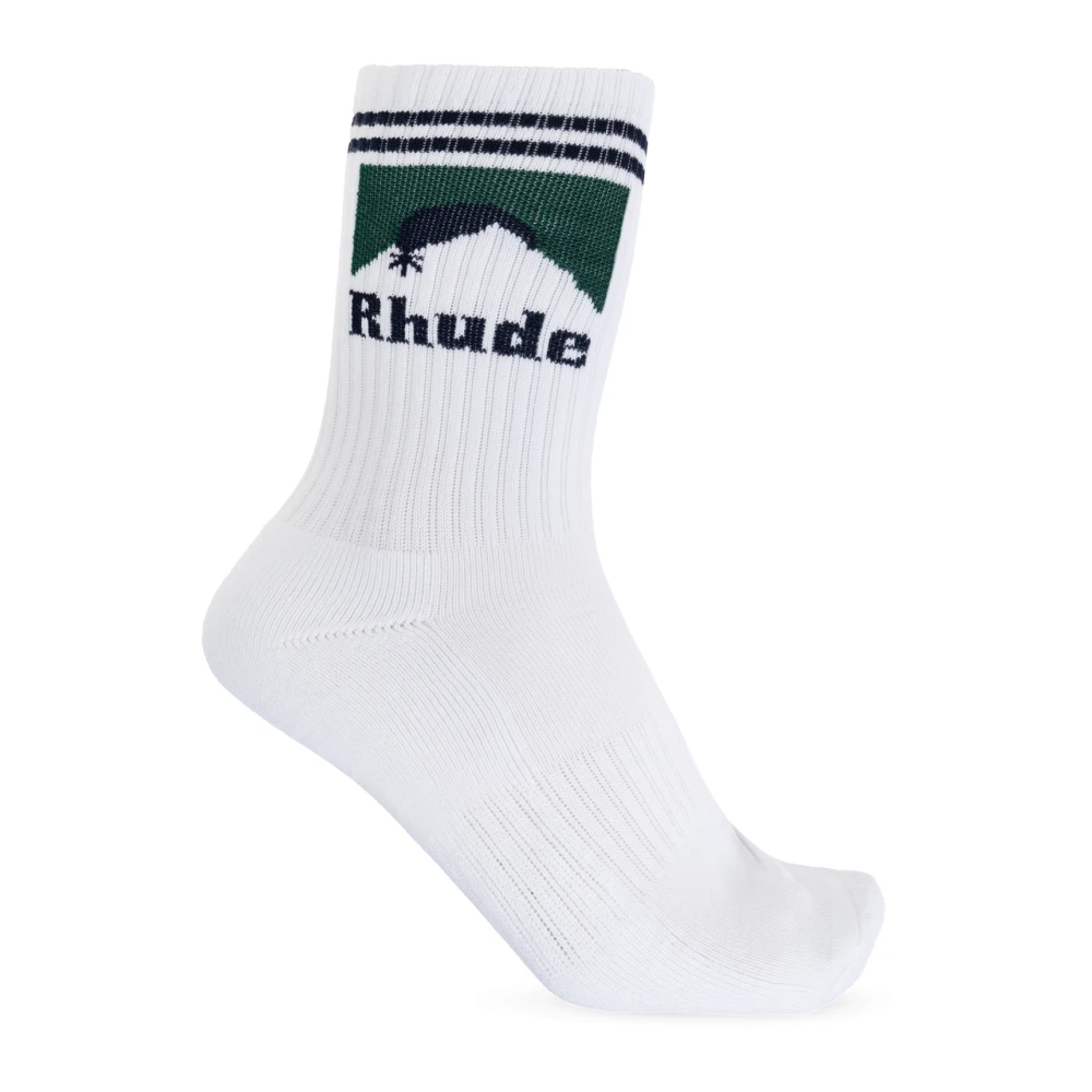 Rhude Logo Sokken White Heren