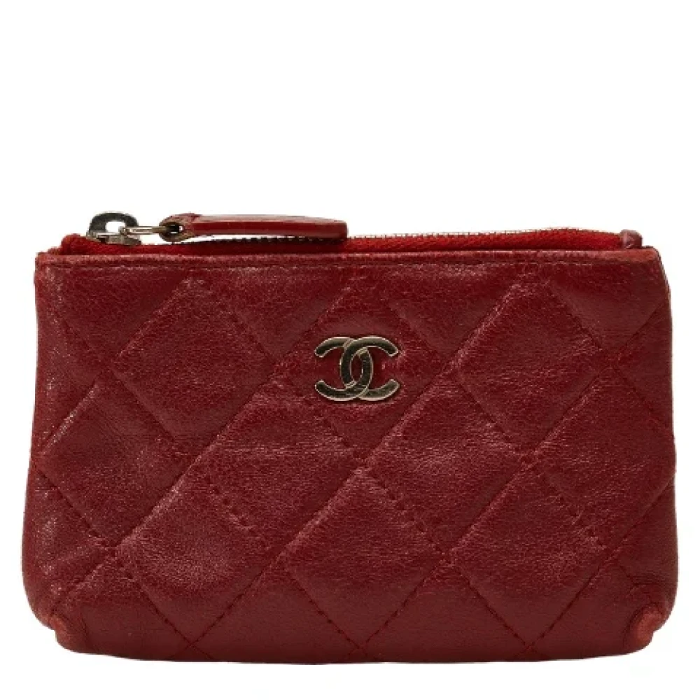 Chanel Vintage Pre-owned Leather wallets Red Dames