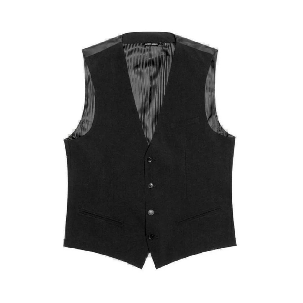 Antony Morato Men's Black Waistcoats, Xs, 5Button Vest