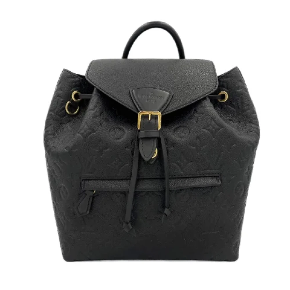 Louis Vuitton Vintage Pre-owned Leather backpacks Black Dames