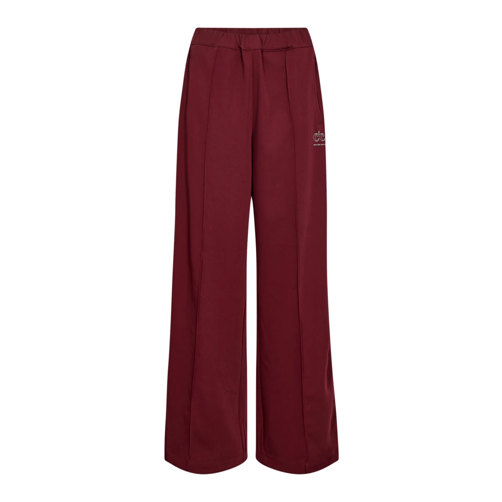 Co'Couture Burgundy Crease Pant Byxor Red, Dam