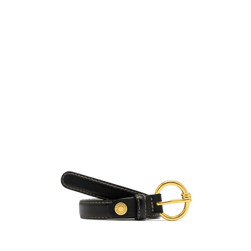Gianni Chiarini Leren Riem Black Dames