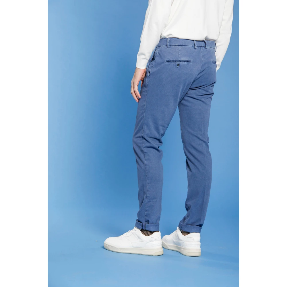 Mason's Milano Style Extra Slim Fit Chino Broek Blue Heren